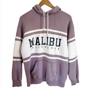 Hollister Co. Oversized Malibu California Lavender Purple Hoodie Women Sz Small